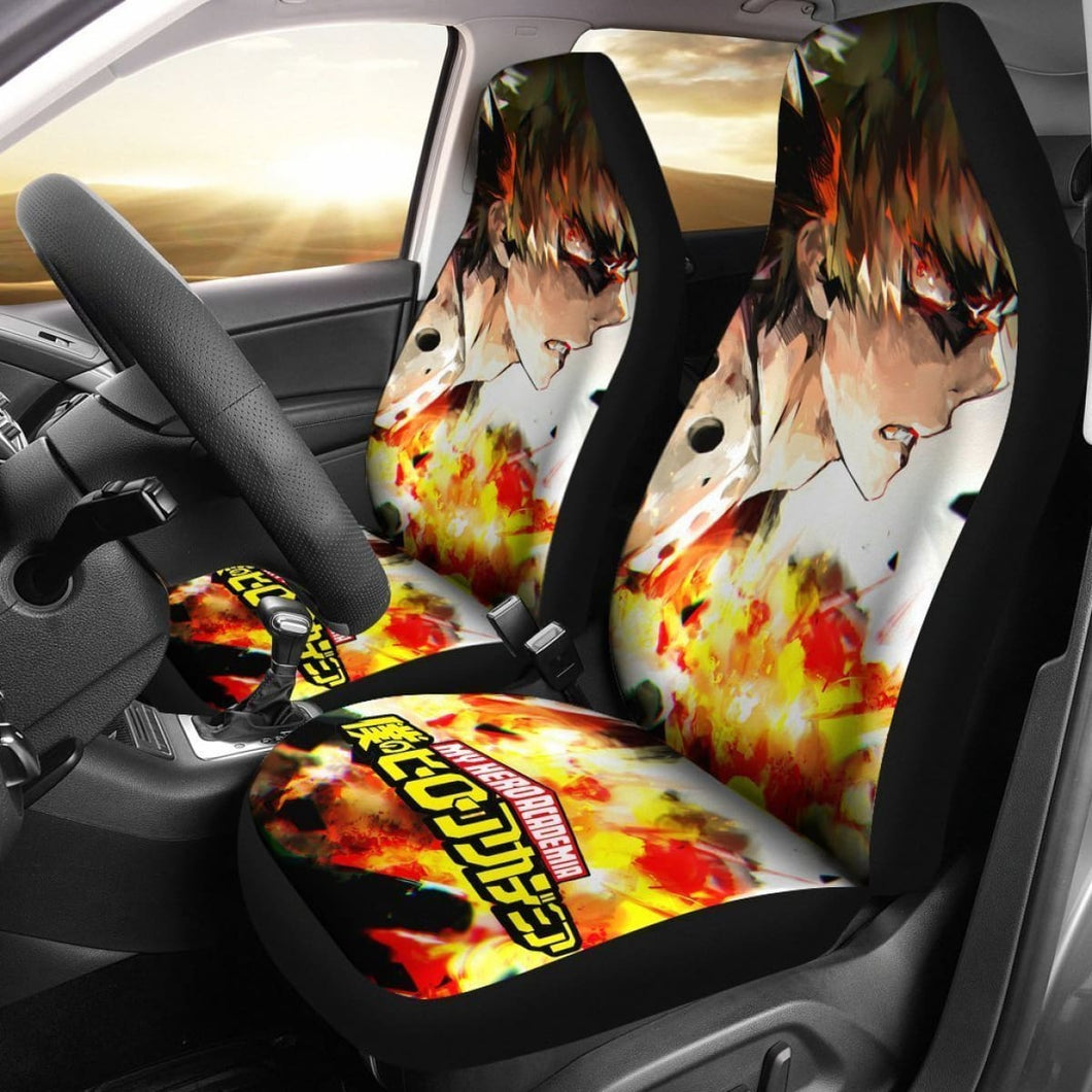 Anger Katsuki Bakugo With Red Eyes Fire My Hero Academia Car Seat Covers Mn04 Universal Fit 225721 - CarInspirations
