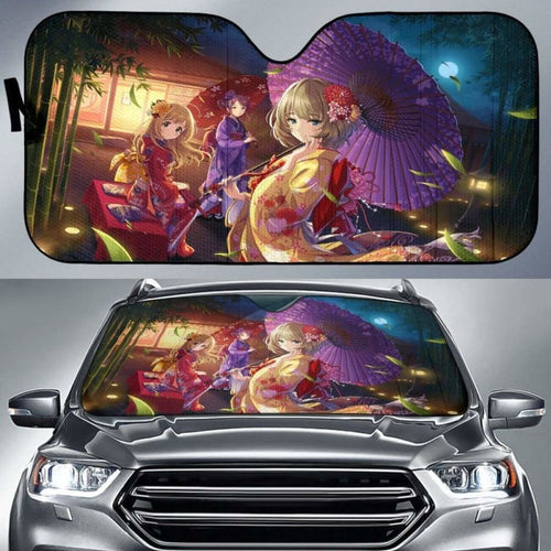 Anime Girl Art Car Sun Shades 918b Universal Fit - CarInspirations