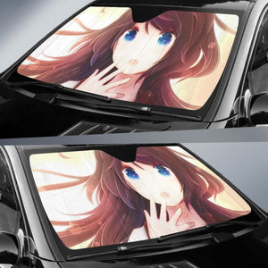 Anime Girl Blue Eyes 4K Car Sun Shade Universal Fit 225311 - CarInspirations