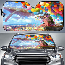 Load image into Gallery viewer, Anime Girl Colorful Balloons Car Sun Shade Universal Fit 225311 - CarInspirations