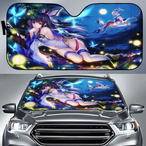 Anime Girl Cute Auto Sun Shades 918b Universal Fit - CarInspirations