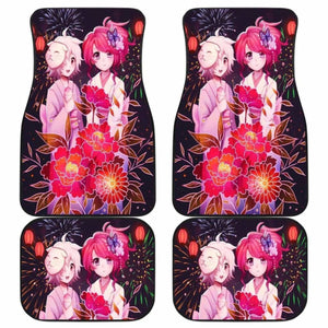 Anime Girl Flower Car Mats Universal Fit - CarInspirations