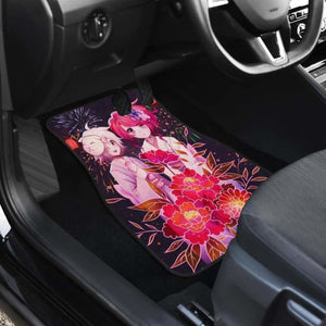 Anime Girl Flower Car Mats Universal Fit - CarInspirations