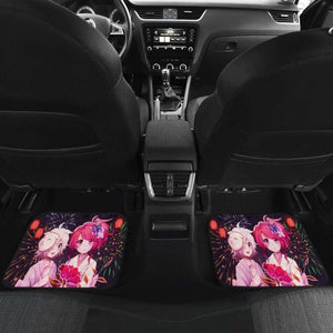 Anime Girl Flower Car Mats Universal Fit - CarInspirations