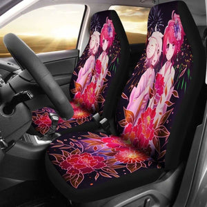 Anime Girl Flower Seat Covers 101719 Universal Fit - CarInspirations