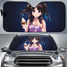 Load image into Gallery viewer, Anime Girl Ice Cream Desert 4K Car Sun Shade Universal Fit 225311 - CarInspirations