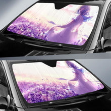 Load image into Gallery viewer, Anime Girl Lavender Flowers Purple Spring 4K Car Sun Shade Universal Fit 225311 - CarInspirations