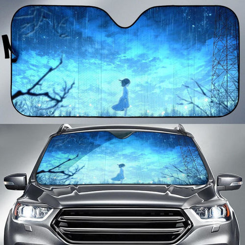 Anime Girl Night Lonely Car Sun Shade Universal Fit 225311 - CarInspirations