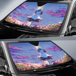 Anime Girl Spring Flowers Girly Hd Car Sun Shade Universal Fit 225311 - CarInspirations