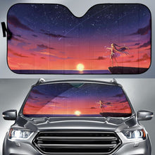 Load image into Gallery viewer, Anime Girl Sunset 4K Car Sun Shade Universal Fit 225311 - CarInspirations