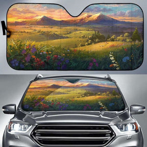 Anime Landscape 1 Car Auto Sun Shades Universal Fit 051312 - CarInspirations