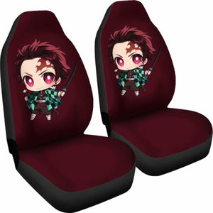 Anime Tanjiro Kamado Car Seat Covers Kimetsu No Yaiba Universal Fit 051012 - CarInspirations