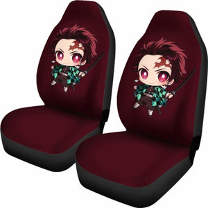 Anime Tanjiro Kamado Car Seat Covers Kimetsu No Yaiba Universal Fit 051012 - CarInspirations