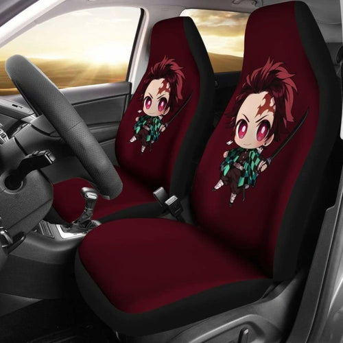 Anime Tanjiro Kamado Car Seat Covers Kimetsu No Yaiba Universal Fit 051012 - CarInspirations
