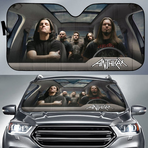 Anthrax Car Sun Shade Rock Band Sun Visor Fan Gift Idea Universal Fit 174503 - CarInspirations