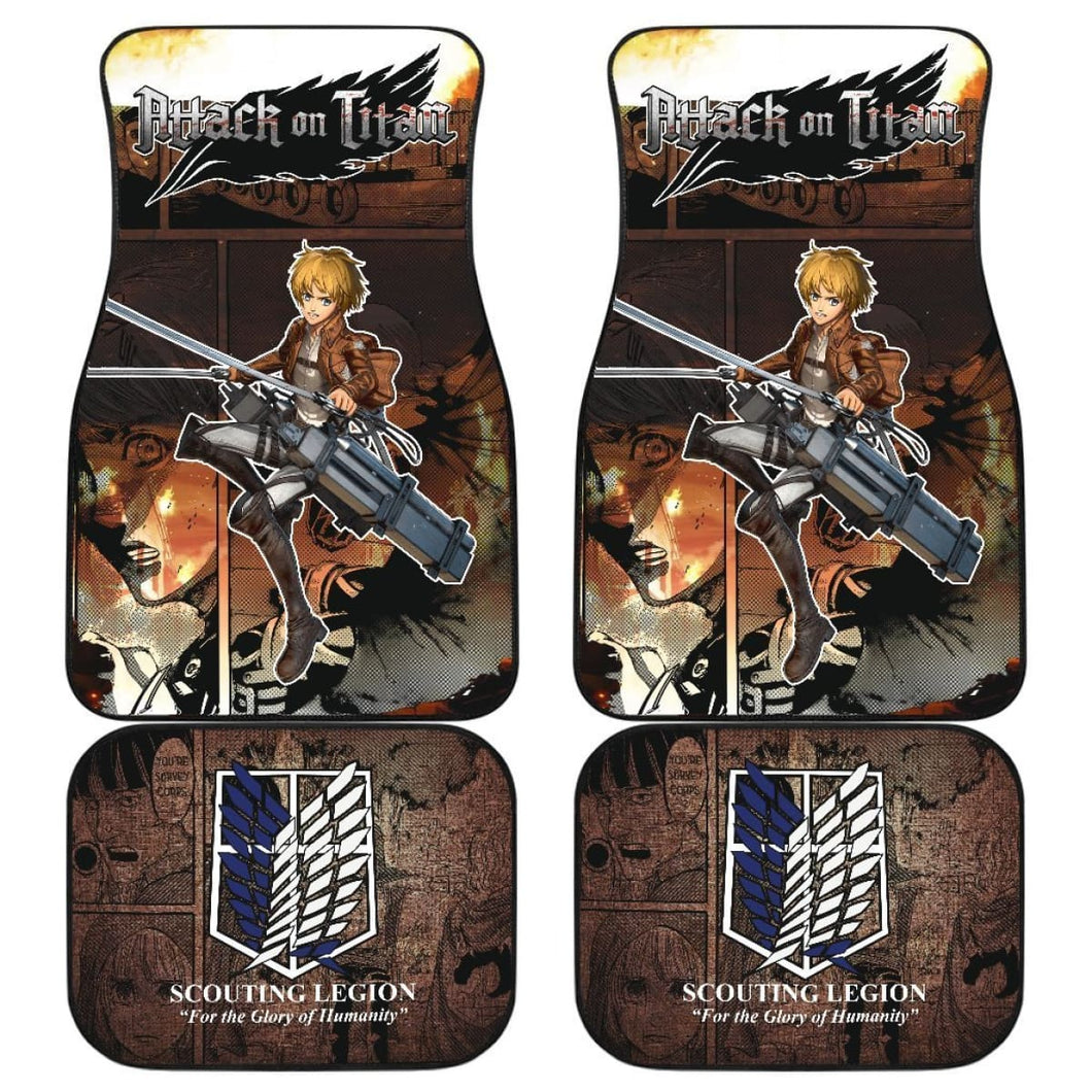 Armin Alert Attack On Titan Car Floor Mats For Fan Adore Anime Universal Fit 175802 - CarInspirations