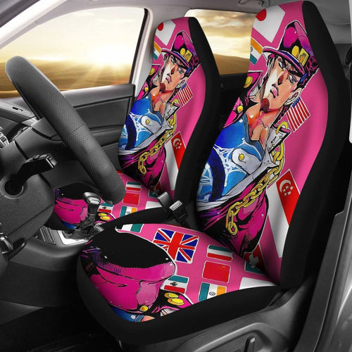 Art Jotaro Car Seat Covers JoJo’s Bizarre Adventure Universal Fit 210212 - CarInspirations