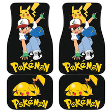 Load image into Gallery viewer, Ask Ketchum &amp; Pikachu Car Floor Mats Pokemon Anime H200221 Universal Fit 225311 - CarInspirations