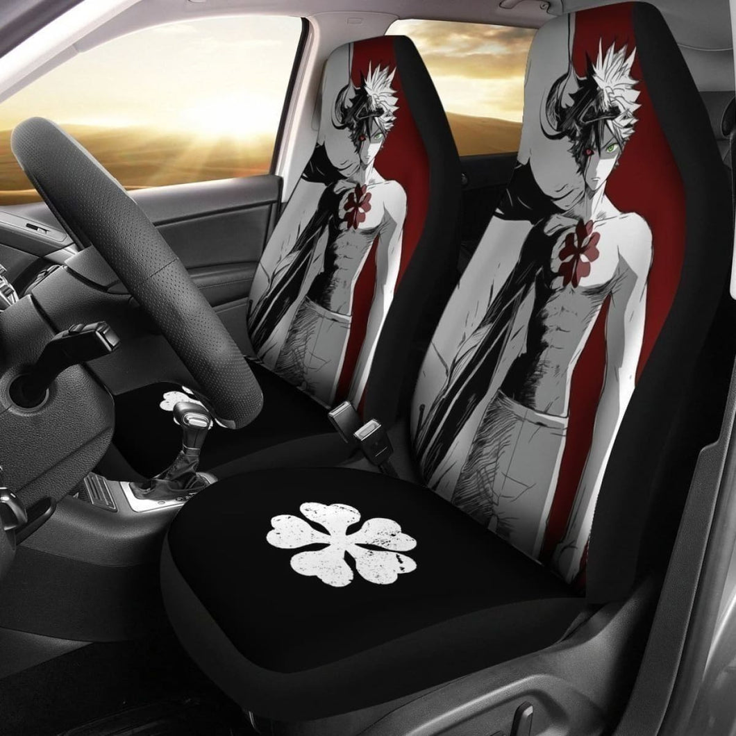 Asta Black Clover Car Seat Covers Anime Fan Gift Universal Fit 194801 - CarInspirations