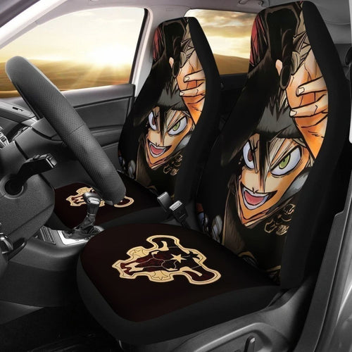 Asta Bull Symbol Black Clover Anime Car Seat Covers Universal Fit 194801 - CarInspirations