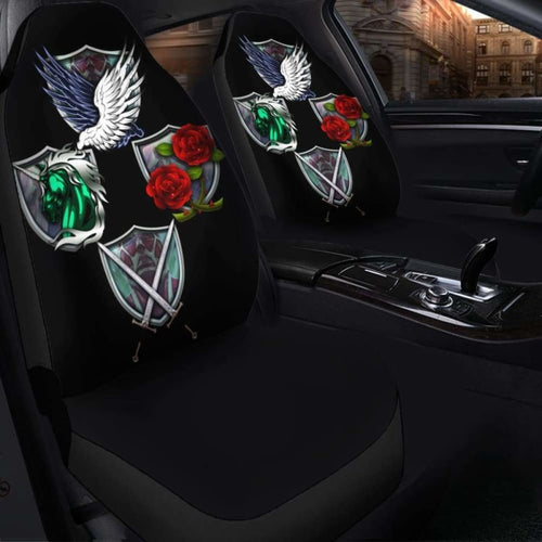 Attack On Titan Emblem Seat Covers 101719 Universal Fit - CarInspirations