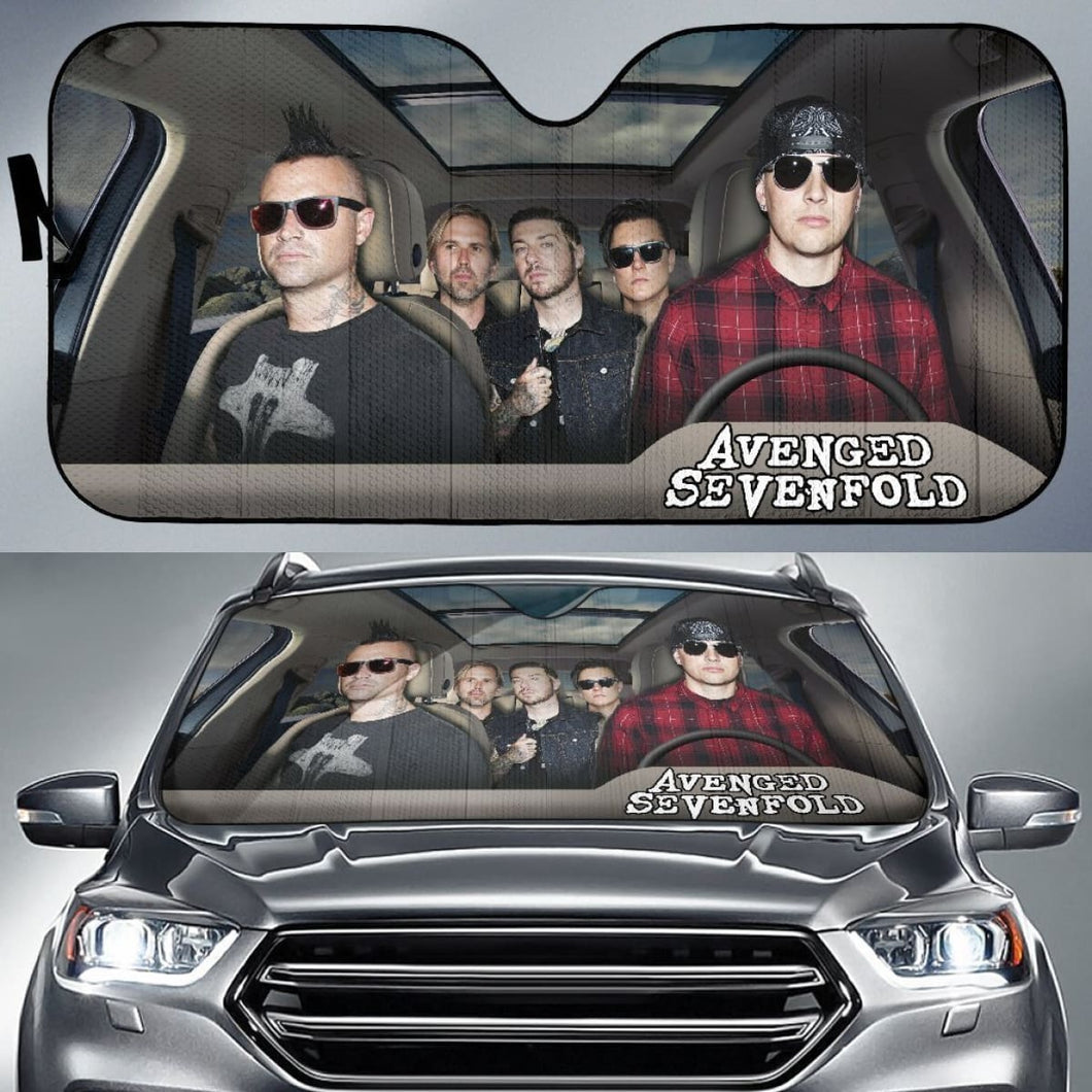 Avenged Sevenfold Car Sun Shade Rock Band Fan Gift Universal Fit 174503 - CarInspirations