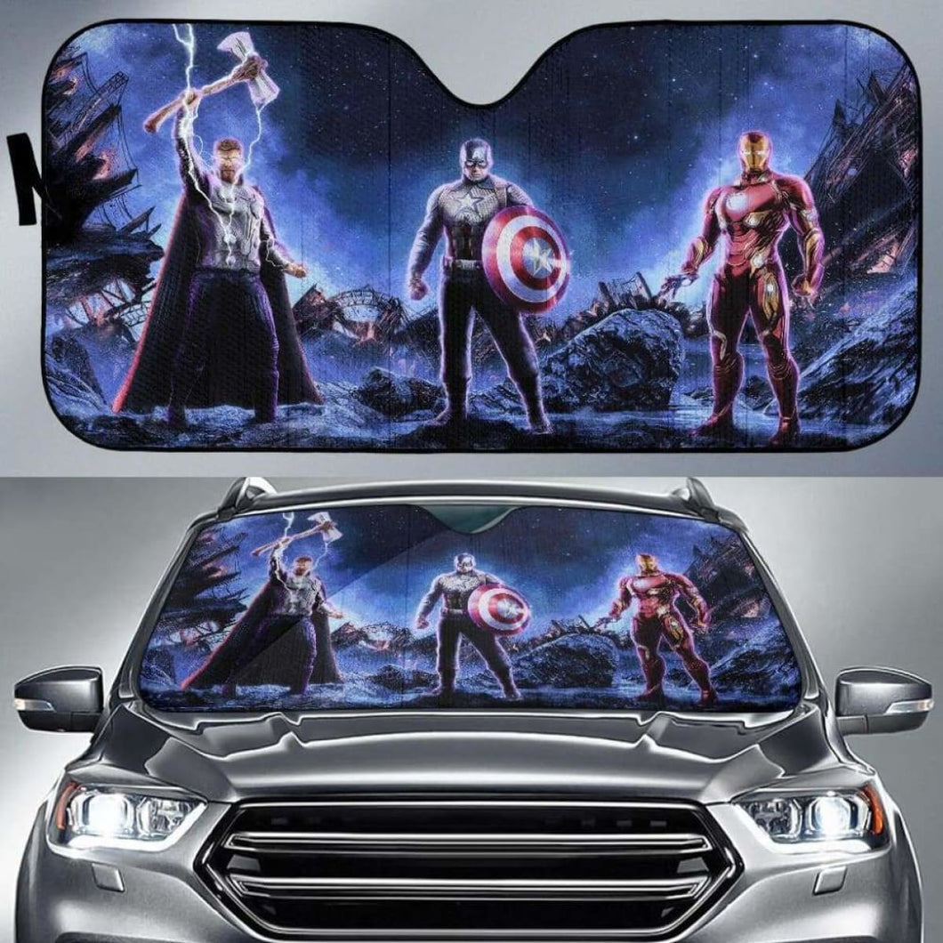 Avengers Thor Captain America Ironman Car Auto Sun Shades Universal Fit 051312 - CarInspirations