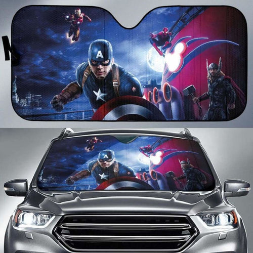 Avengers Windshield Sunshade 918b Universal Fit - CarInspirations