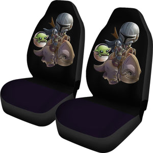 Baby Yoda And Boba Fett Seat Covers Amazing Best Gift Ideas 2020 Universal Fit 090505 - CarInspirations