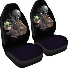 Load image into Gallery viewer, Baby Yoda And Boba Fett Seat Covers Amazing Best Gift Ideas 2020 Universal Fit 090505 - CarInspirations