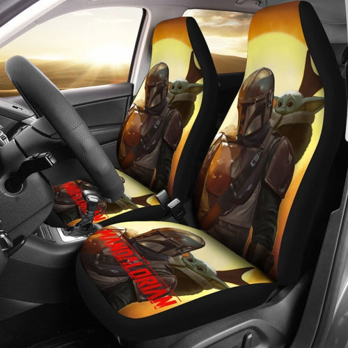 Baby Yoda And Mandalorian Car Seat Covers Star Wars Fan Universal Fit 194801 - CarInspirations