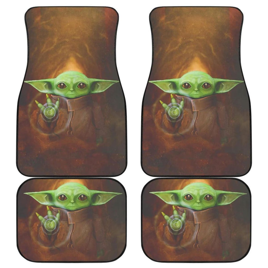 Baby Yoda Car Floor Mats Car Decor Mandalorian Idea Universal Fit 175802 - CarInspirations