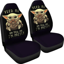 Load image into Gallery viewer, Baby Yoda Feed Me Seat Covers Amazing Best Gift Ideas 2020 Universal Fit 090505 - CarInspirations