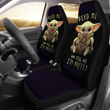 Load image into Gallery viewer, Baby Yoda Feed Me Seat Covers Amazing Best Gift Ideas 2020 Universal Fit 090505 - CarInspirations