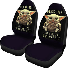 Load image into Gallery viewer, Baby Yoda Feed Me Seat Covers Amazing Best Gift Ideas 2020 Universal Fit 090505 - CarInspirations