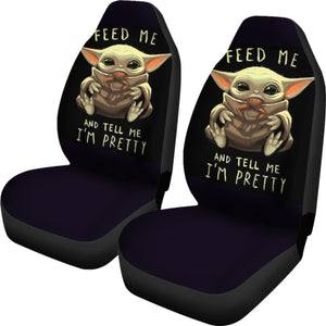 Baby Yoda Feed Me Seat Covers Amazing Best Gift Ideas 2020 Universal Fit 090505 - CarInspirations