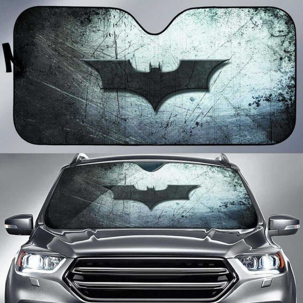 Batman Logo in dark theme car auto sunshades 918b Universal Fit - CarInspirations