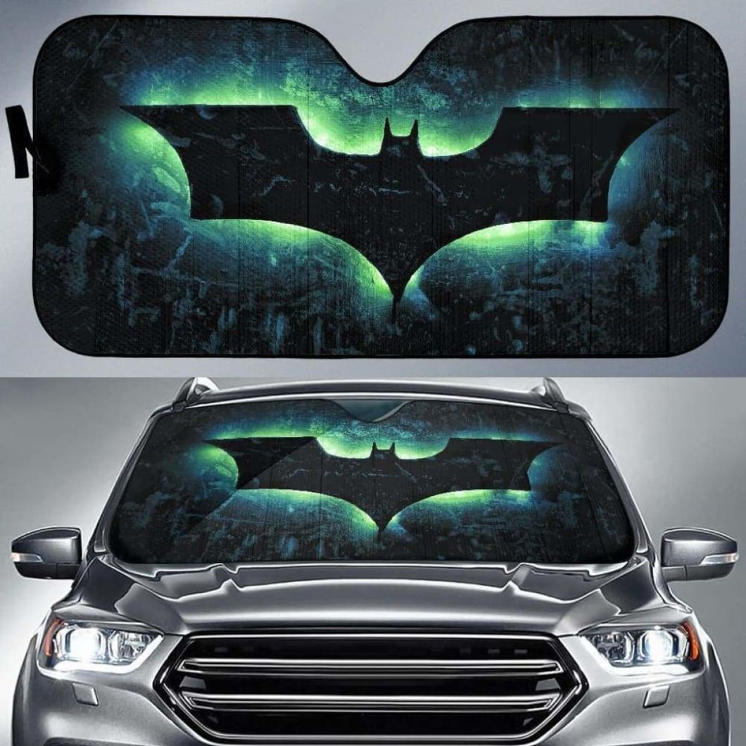 Batman logo windshield sun shade 918b Universal Fit - CarInspirations
