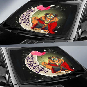 Beauty And The Beast Funny Car Sun Shades 918b Universal Fit - CarInspirations