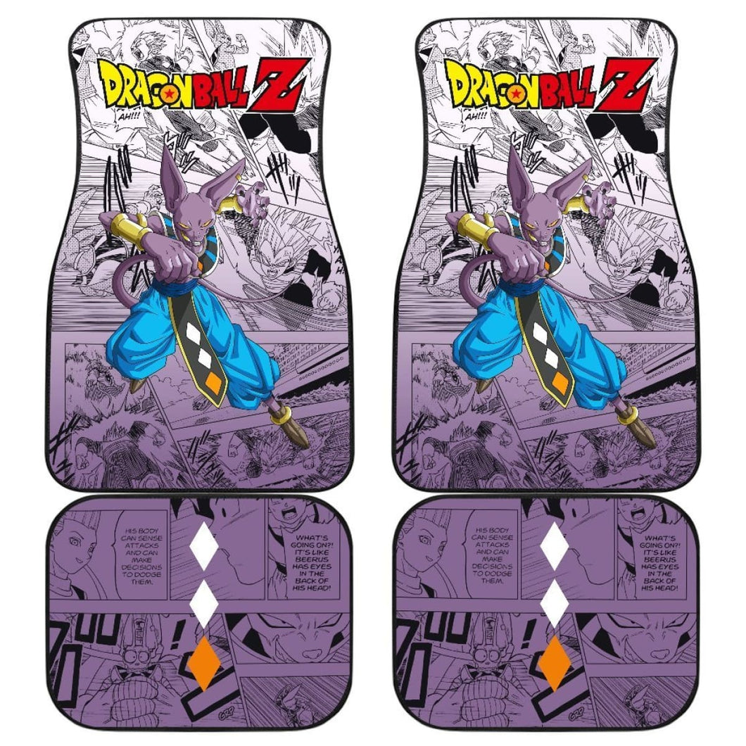 Beerus Characters Dragon Ball Z Car Floor Mats Manga Mixed Anime Universal Fit 175802 - CarInspirations