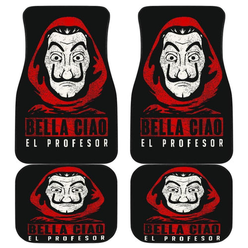 Bella Ciao Money Heist Car Floor Mats Movie Fan Gift H051520 Universal Fit 072323 - CarInspirations