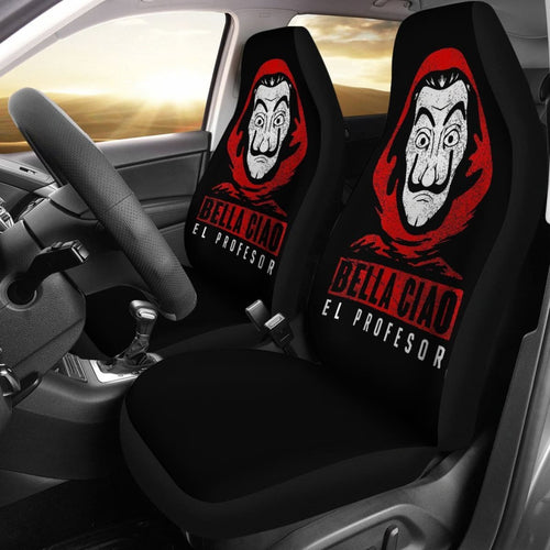 Bella Ciao Money Heist Car Seat Covers Movie Fan Gift H051520 Universal Fit 072323 - CarInspirations