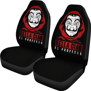 Bella Ciao Money Heist Car Seat Covers Movie Fan Gift H051520 Universal Fit 072323 - CarInspirations