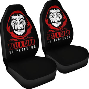 Bella Ciao Money Heist Car Seat Covers Movie Fan Gift H051520 Universal Fit 072323 - CarInspirations