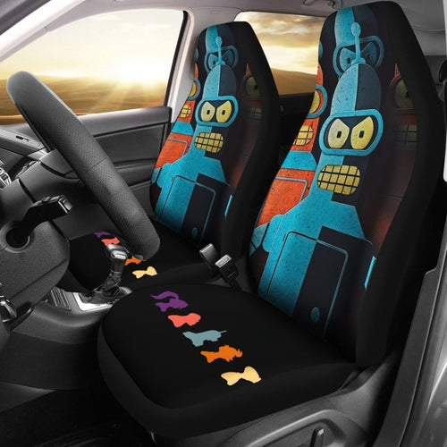 Bender Futurama Metal Car Seat Covers Universal Fit 225721 - CarInspirations