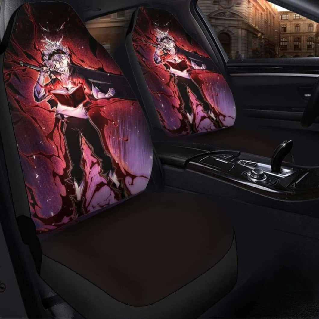 Black Clover Yuno Demon Seat Covers 101719 Universal Fit - CarInspirations