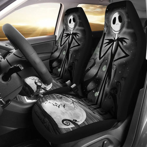 Black Jack Skellington Nightmare Car Seat Covers Lt03 Universal Fit 225721 - CarInspirations