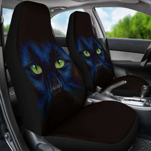 Black Panther Cat Eyes Car Seat Covers 232205 - YourCarButBetter