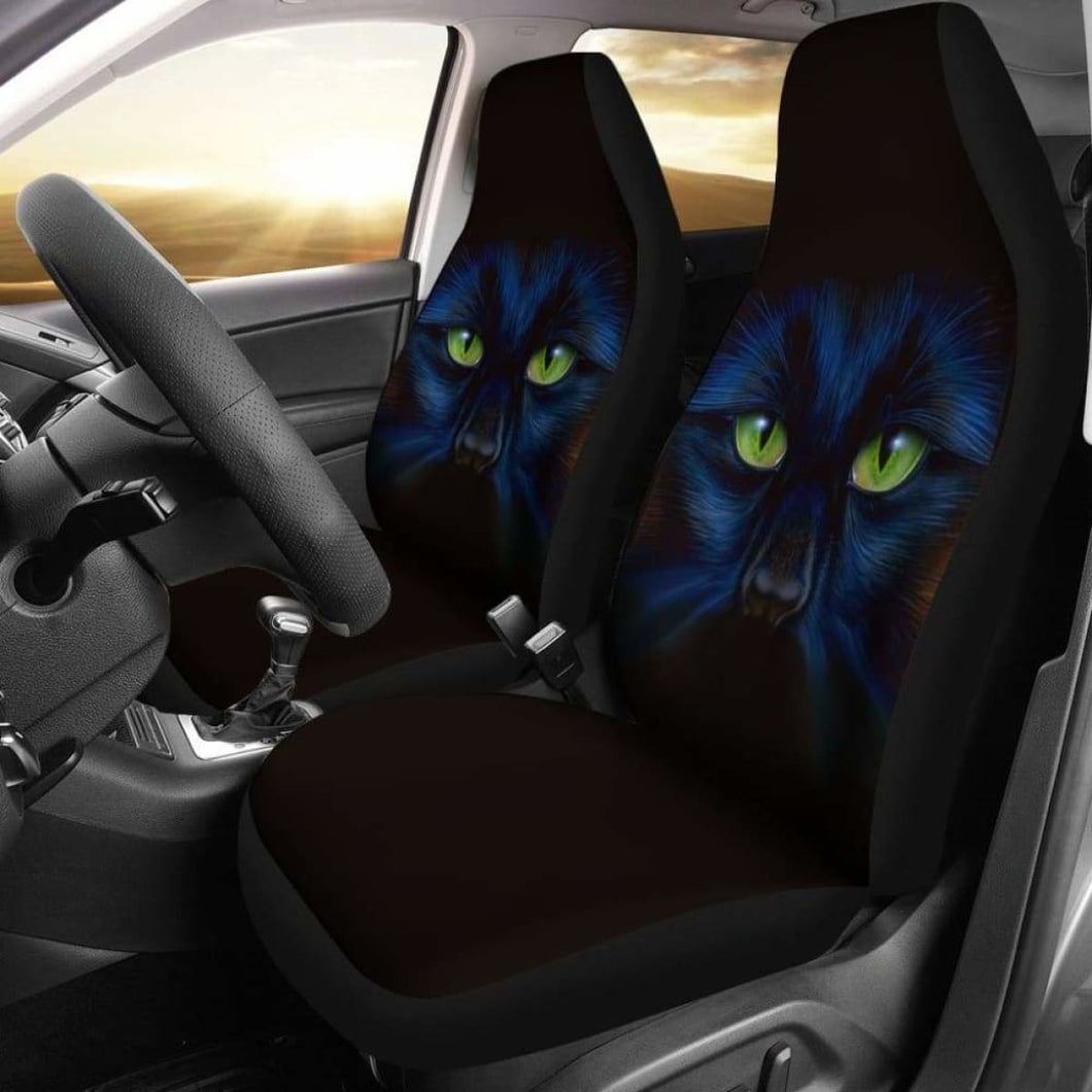 Black Panther Cat Eyes Car Seat Covers 232205 - YourCarButBetter