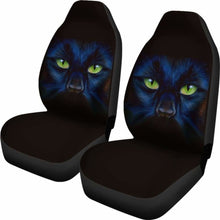 Load image into Gallery viewer, Black Panther Cat Eyes Car Seat Covers 232205 - YourCarButBetter